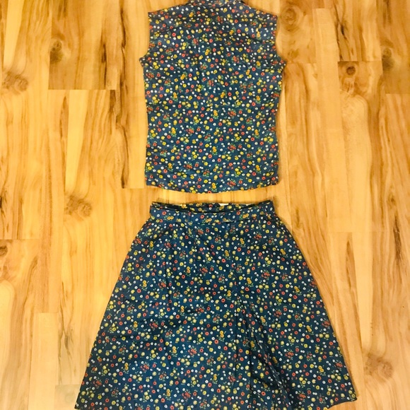 Vintage Saks Fifth Avenue Matching Skort & Top - Picture 2 of 8